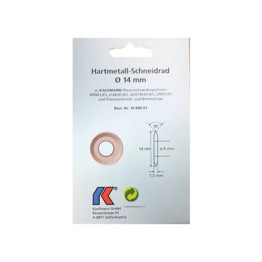 Kaufmann csempevágókerék 14×1,5x6 mm (1098001)