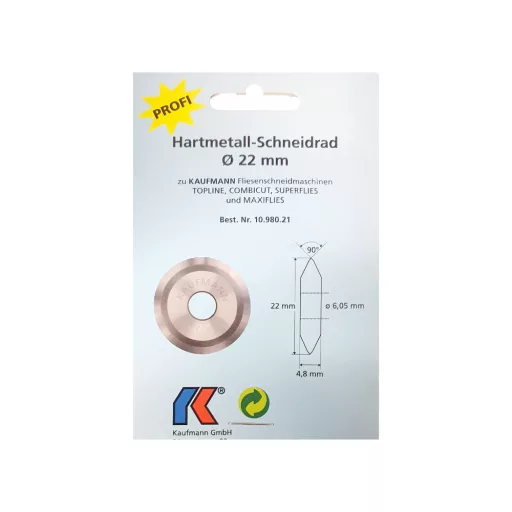 Kaufmann csempevágókerék Profi 22×4,8x6,05 mm (1098021)