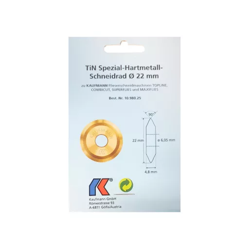 Kaufmann csempevágókerék Titán 22×4,8x6,05 mm (1098025)