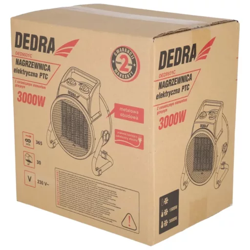 Dedra elektromos hőlégfúvó 3 kw ptc (DED9931C)