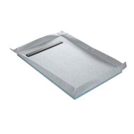  MAR RC9090 COMPACT LINE 900x900x67mm, 4-irányban lejtett zuhanytálca, folyóka + fedrács, vízszintes szifon, komplett szett