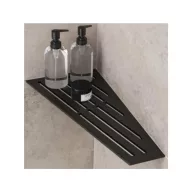   Ablago Board zuhany sarokpolc, matt fekete, asszimetrikus (abl14970ms)
