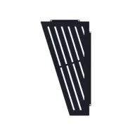   Ablago Board zuhany sarokpolc, matt fekete, asszimetrikus (abl14970ms)
