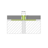   Alferflex AF E 10016 S dilatációs profil, V2A acél, betonszürke, 10mm / 250 cm (afe10016s250ng)