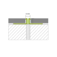   Alferflex AF P 10015-5 dilatációs profil, PVC, betonszürke, 10mm / 250 cm (afp100155250ng)