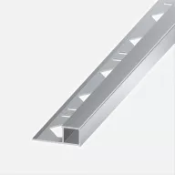   Alferquad AQ AE 100 négyzet profil élvédő, eloxált alu ezüst, 10mm / 250 cm (aqae100250ng)