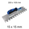 Bautool fogazott glettvas gumírozott soft nyél 15×15 mm 350×100 mm (b3824015)