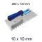 Bautool fogazott glettvas gumírozott soft nyél 10×10 mm 280×130 mm (b81201210)