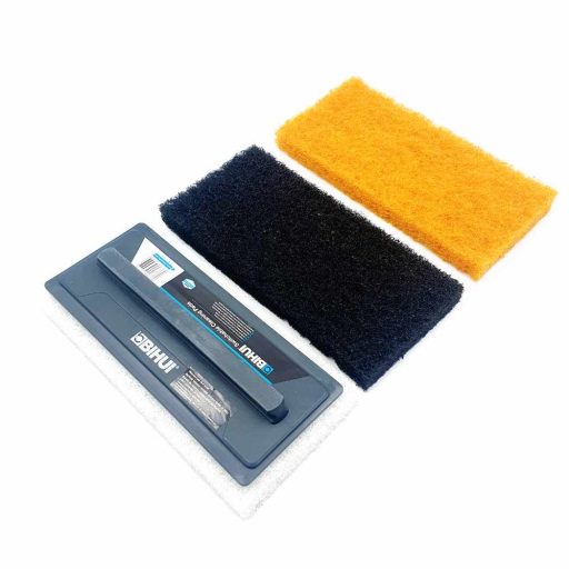 BIHUI dörzsi szivacs 3 db + tépőzáras talp, nyél nélkül (bihptscnp)