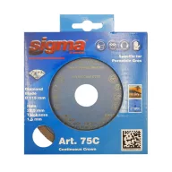   Sigma gyémánttárcsa sarokcsiszolóhoz 115×22,2×1,5mm (cs075c)