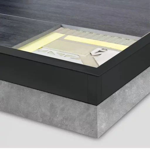 Dural BK terasz profil, porszórt antracit, 9 / 64 mm, 300cm (durbkac901660300)