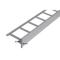   Dural BO terasz profil, eloxált ezüst, 40mm / 300cm  (durboae2020300)