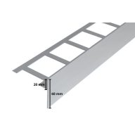   Dural BO terasz profil, eloxált ezüst, 60mm / 300cm  (durboae2040300)