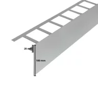   Dural BO terasz profil, eloxált ezüst, 20 / 80 mm, 300cm (durboae2080300)