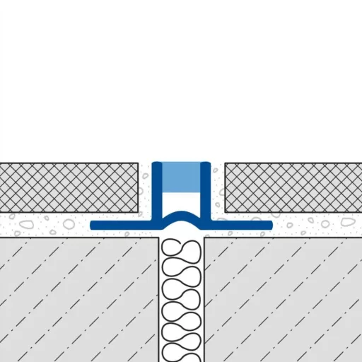 Dural DFP dilatációs profil, PVC szürke, 8mm / 250cm (durdfp838)