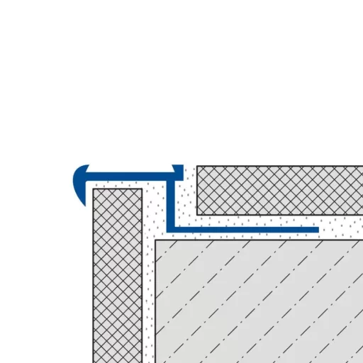 Dural DISTAE lépcső profil, eloxált, ezüst, PVC betét nélkül, 9mm / 250cm (durdistae9042)