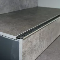   Dural DISTAE lépcső profil, eloxált, fekete PVC betét, 9mm / 250cm (durdistae9106)