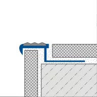   Dural DISTAE lépcső profil, eloxált, fekete PVC betét, 9mm / 250cm (durdistae9106)