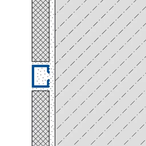 Dural DLAE négyzet dekor profil, eloxált ezüst, 10mm / 250cm (durdlae1000)