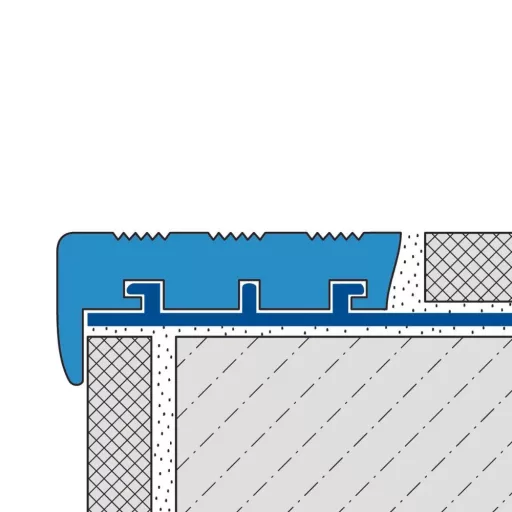 Dural DST lépcső profil, alu/PVC, fekete, 9mm / 250cm (durdst933)