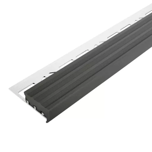 Dural DST lépcső profil, alu/PVC, fekete, 9mm / 250cm (durdst933)