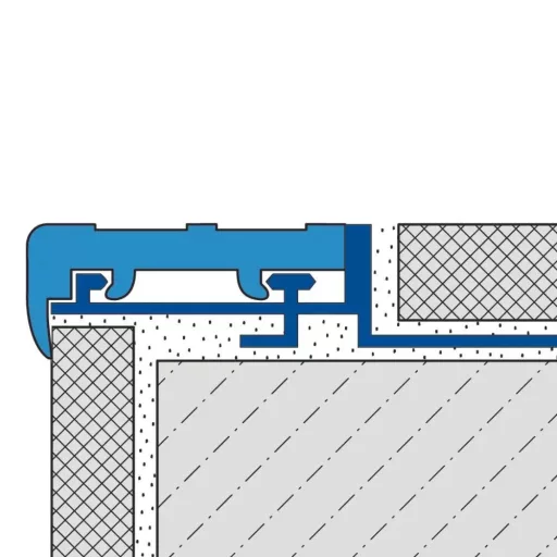 Dural DSTS lépcső profil, alu/PVC, fekete, 9mm / 250cm (durdsts933)