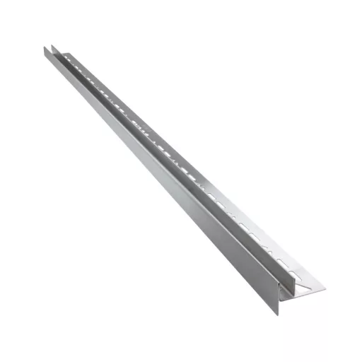 Dural GKGL lejtéstakaró üvegfogadó profil bal, szálcsiszolt V2A acél, 19mm / 120cm (durgkgl190sf120)