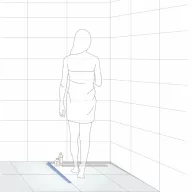   Dural GKL lejtéstakaró zuhanyprofil bal, szálcsiszolt V2A acél, 10mm / 148cm (durgkl100sf148)