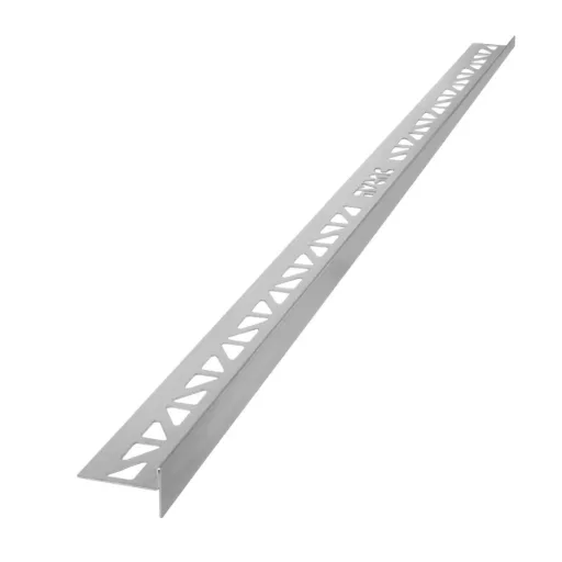 Dural GKR lejtéstakaró zuhanyprofil jobb, szálcsiszolt V2A acél, 10mm / 200cm (durgkr100sf200)