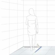   Dural GKL lejtéstakaró zuhanyprofil jobb, szálcsiszolt V2A acél, 10mm / 200cm  (durgkr100sf200)