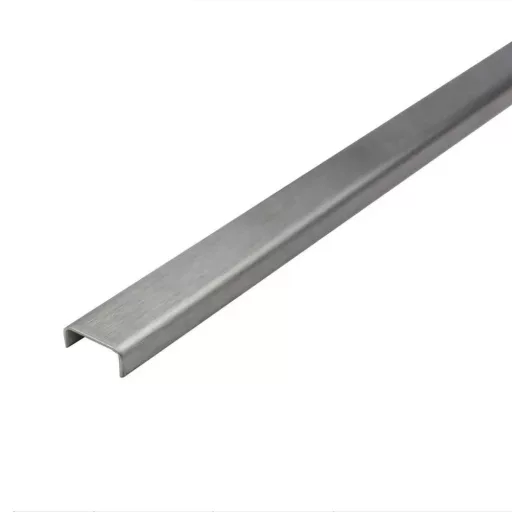 Dural GKW zuhany homlok profil, szálcsiszolt V2A acél, 40mm / 100cm (durgkw400sf100)