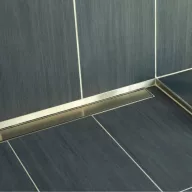   Dural GKW zuhany homlok profil, szálcsiszolt V2A acél, 40mm / 100cm (durgkw400sf100)