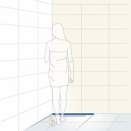   Dural GKW zuhany homlok profil, szálcsiszolt V2A acél, 40mm / 100cm  (durgkw400sf100)