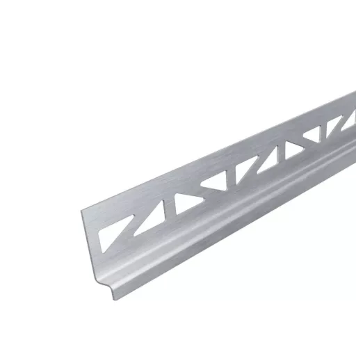 Dural GKWL lejtéstakaró fal-padló profil bal, szálcsiszolt V2A acél, 10mm / 148cm (durgkwl100sf148)