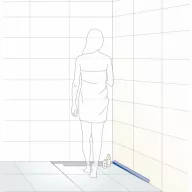   Dural GKWR lejtéstakaró fal-padló profil jobb, szálcsiszolt V2A acél, 10mm / 120cm (durgkwr100sf120)