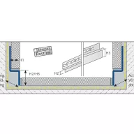   Dural GKWR lejtéstakaró fal-padló profil jobb, szálcsiszolt V2A acél, 10mm / 120cm (durgkwr100sf120)