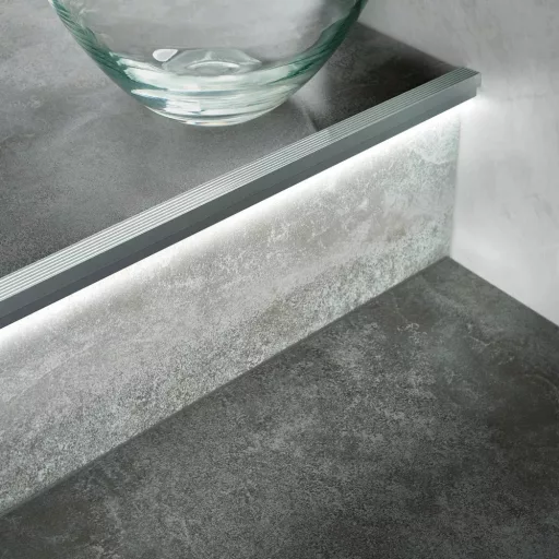 Dural SQSAE LED lépcső profil, eloxált ezüst, 11mm / 150cm (dursqsaeled110150)