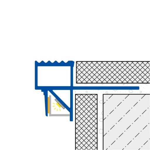 Dural SQSAE LED lépcső profil, eloxált titán, 11mm / 250cm (dursqsaeled110t)