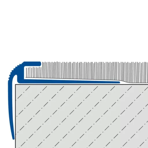 Dural TAE TK íves lépcső profil, eloxált ezüst, 5mm / 270cm (durtae50tk270)