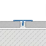   Dural TFE T profil, szálcsiszolt V2A acél, 25mm / 250cm (durtfe2500sf)