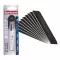 Extol kés penge 18×0,7mm/10db, SK2 acél tripla vágóél, fekete (e4780002)