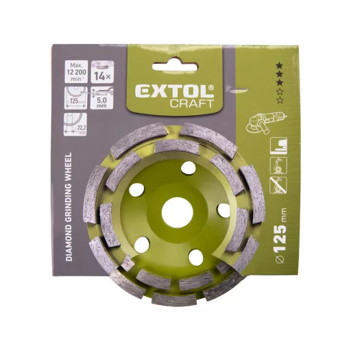 Extol betoncsiszoló 125×22,2mm kétsoros (e903025)