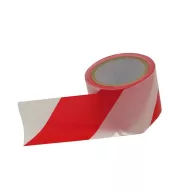   Extol kordonszalag, jelölő szalag, piros fehér színben, 75mm×100m (e9565)