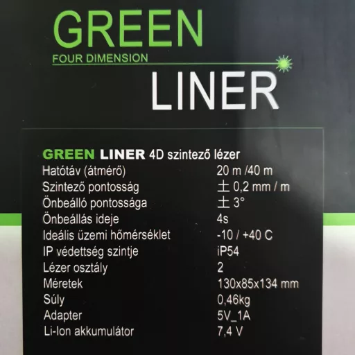 Green Liner 4D lézeres szintező (green4d)