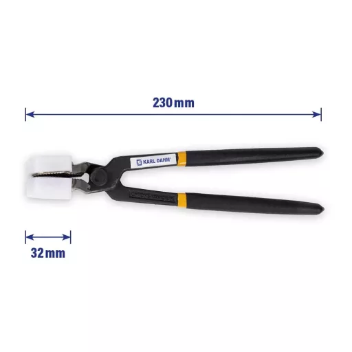Karldahm műanyag pofás fogó lapszintezőhöz 230mm (kad11540)