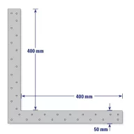   Karldahm Protector L acél törésvédő lapburkolatokhoz 450x450x50 mm (kad16561)