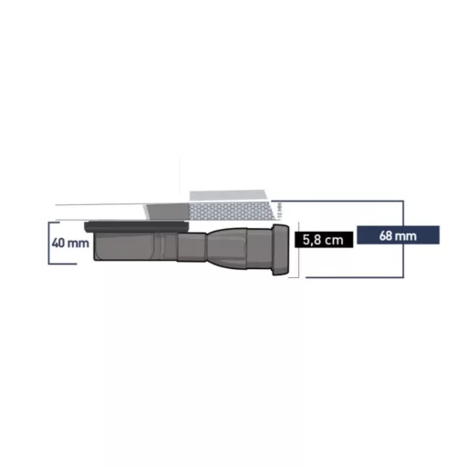 Marmox MINILAY SLIM RC10 szifon szett, V2A Quadrat fedrács, 200x200 mm (marrc10slim)