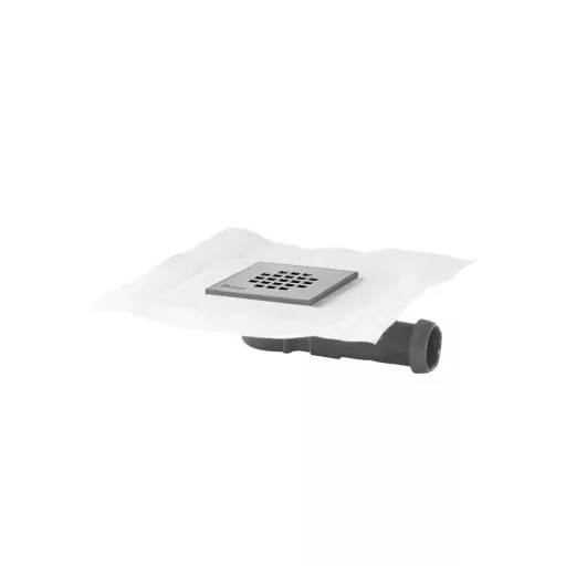Marmox MINILAY SLIM RC10 szifon szett, V2A Quadrat fedrács, 200x200 mm (marrc10slim)
