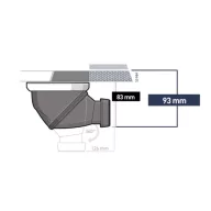   Marmox MINILAY JAMES RC20 szifon szett, V2A Quadrat fedrács, 200x200 mm (marrc20jq)