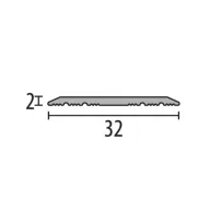   PF 443 SK átvezető profil, F16 alu matt fekete, 300 cm (pf11433016)